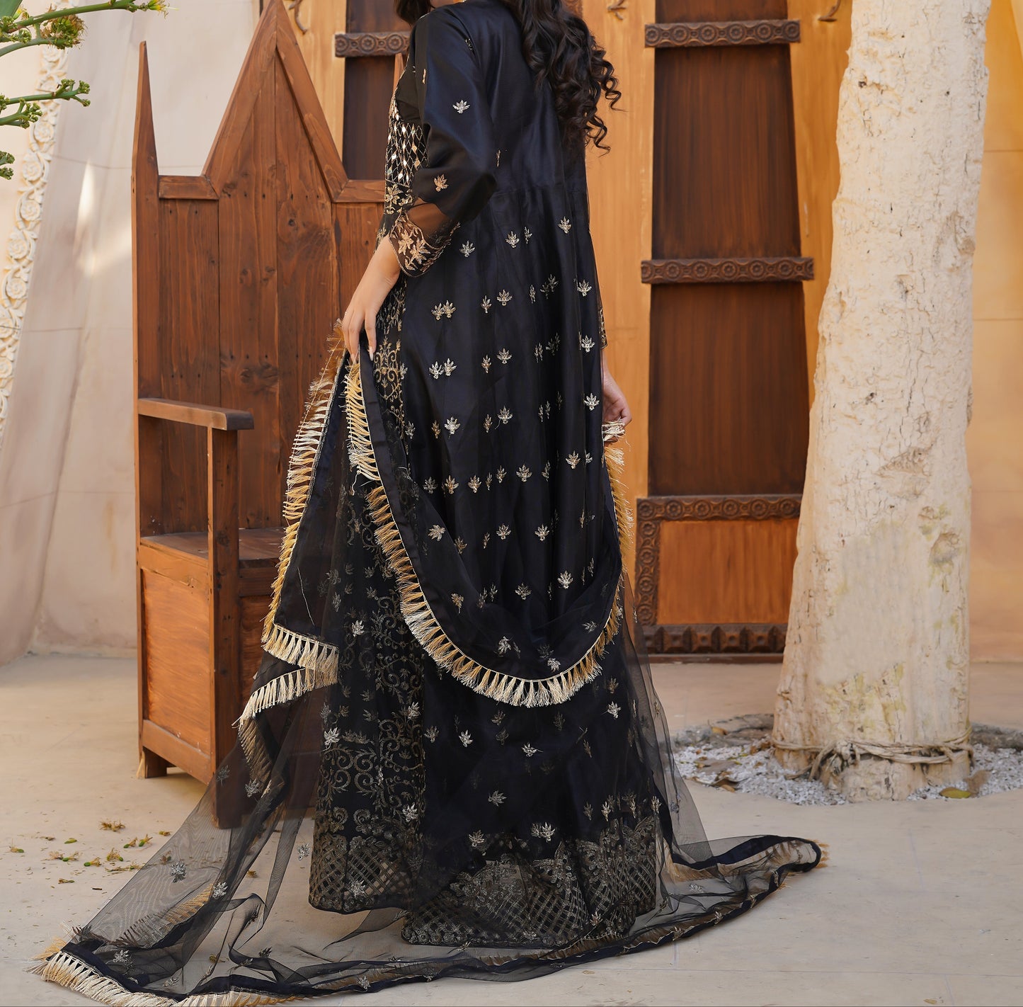 Mehak Mirror Work Maxi 3pc