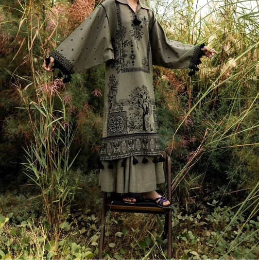 RANG-E-HAYA KHADDAR 2 PIECE