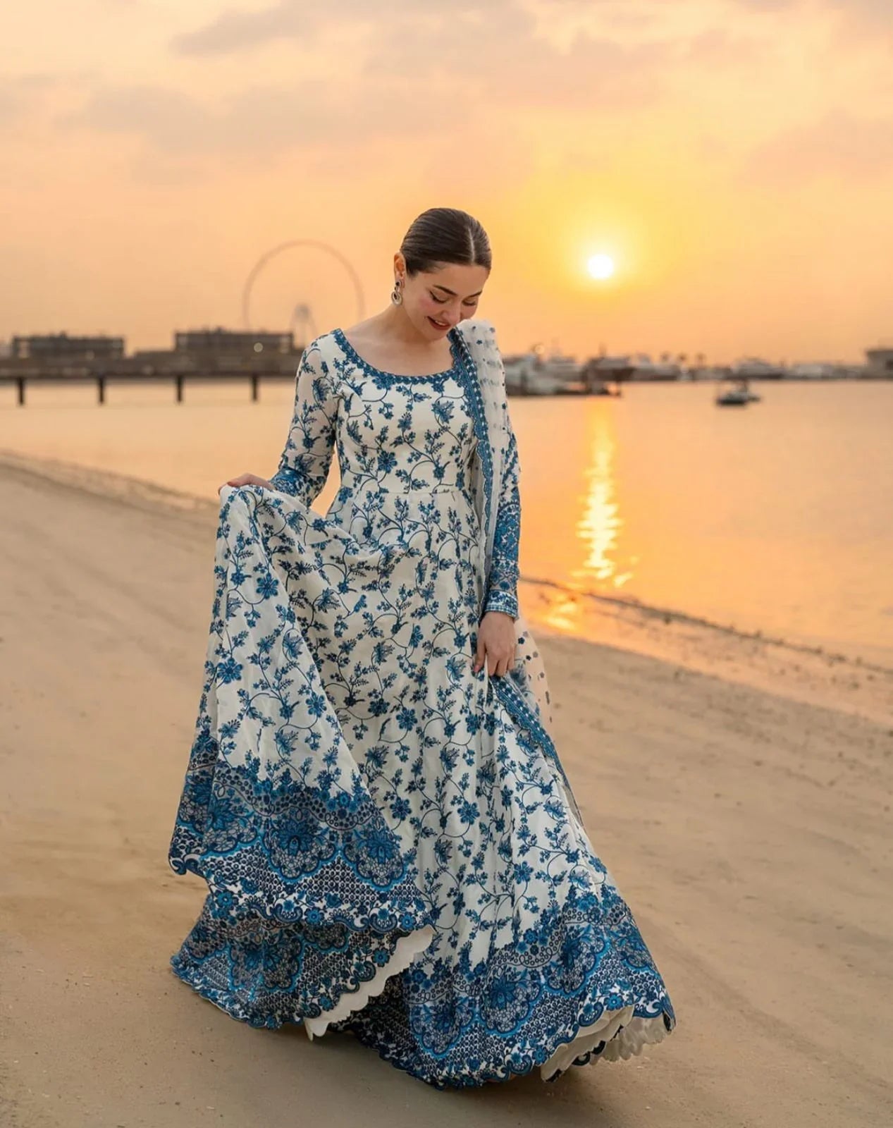WHITE BLUE PEARL MAXI 3 PCS