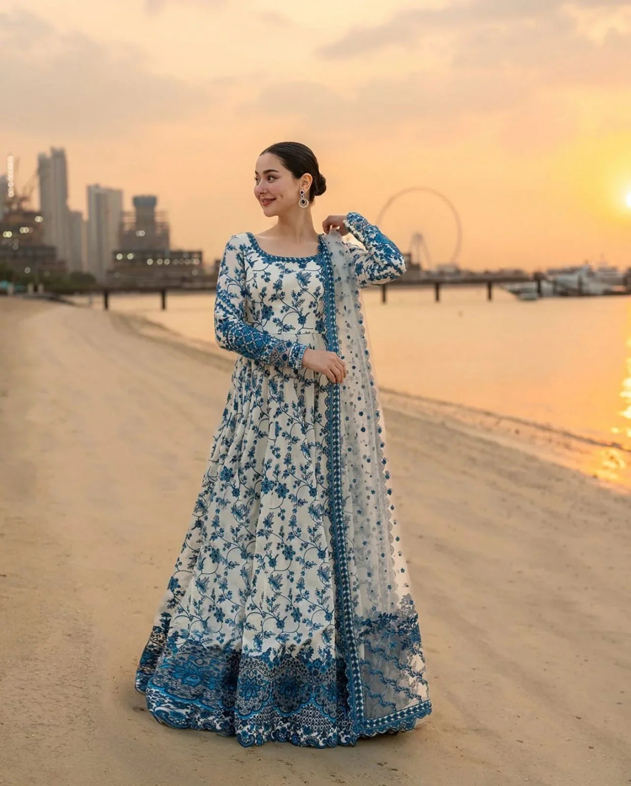 WHITE BLUE PEARL MAXI 3 PCS