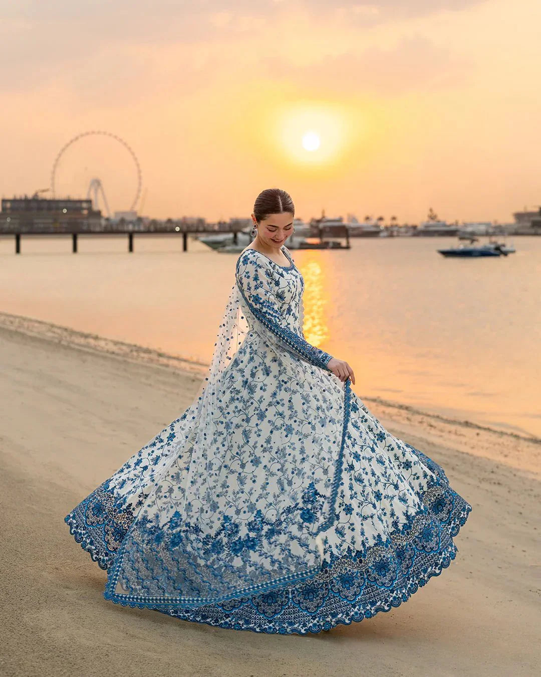 WHITE BLUE PEARL MAXI 3 PCS